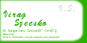 virag szecsko business card